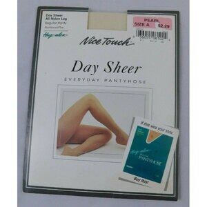 New Nice Touch Pearl Size A Pantyhose Reinforced Toe